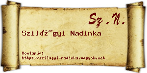 Szilágyi Nadinka névjegykártya